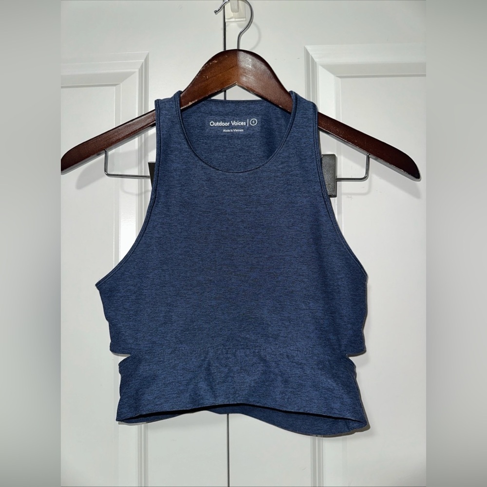 Outdoor Voices Cropped Slit Back Tank Top S